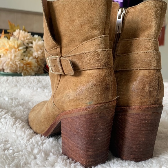 Sam Edelman Perry tan suede heeled boots - Picture 8 of 12